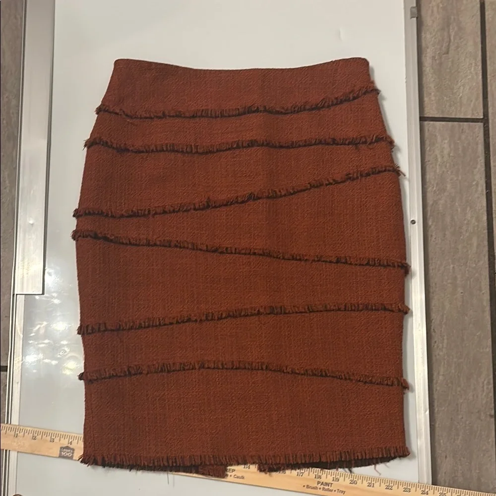 La Fafayette 148 dark orange  Skirt Sz 6